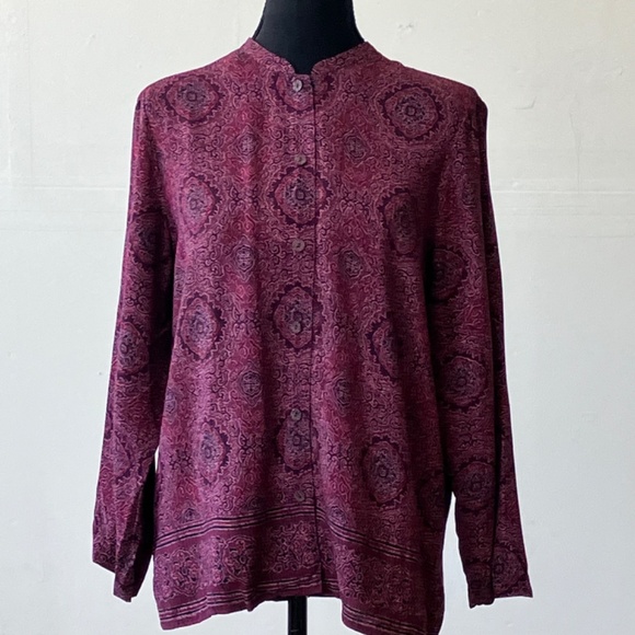 Vintage maroon, magenta and wine colored cropped pants set - Picture 2 of 8